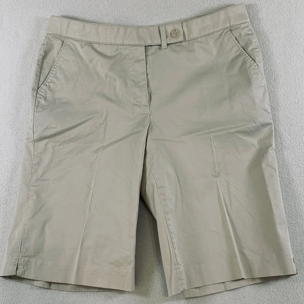 Coldwater Creek Women's 14 Khaki Stretch Bermuda Shorts‎ 12
